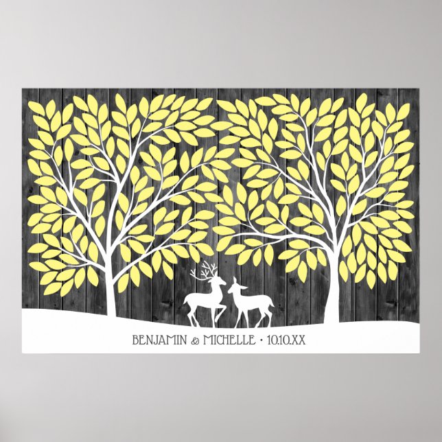 Hjort - 250 Alternativ till signaturgästbok Poster (Framsidan)