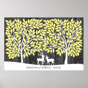 Hjort - 250 Namnteckning Guest Bok Alternative Poster