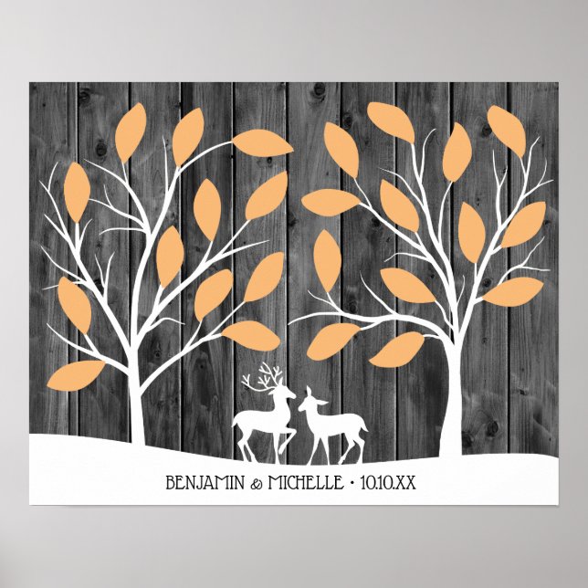 Hjort - 25 Namnteckning Guest Bok Alternative Poster (Framsidan)