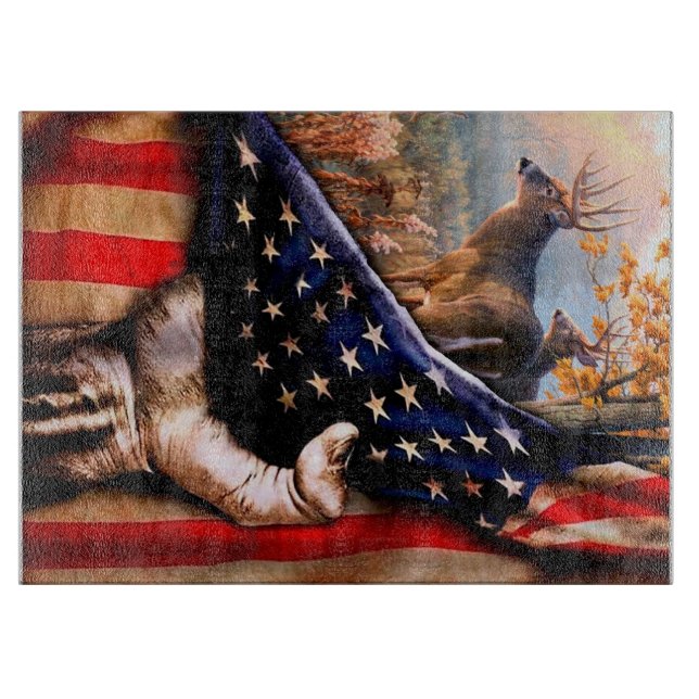 Hjort American Flagga Blanket (Framsidan)