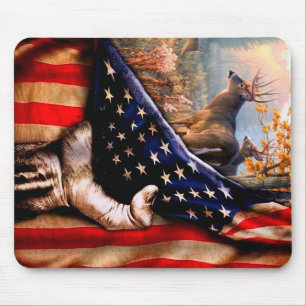 Hjort American Flagga Blanket Musmatta