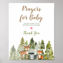 Hjort animal äventyr Camper Prayers for Baby Pos Poster
