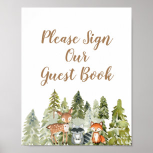 Hjort animal äventyr Camper Skriv under vår gäst Poster