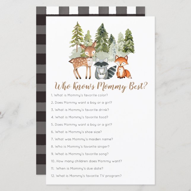 Hjort animal äventyr Camper som känner Mamma bäst (Fram/baksida)