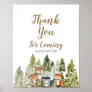Hjort animal äventyr Camper Tack för att du kom Poster