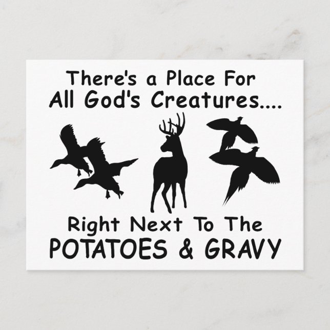 HJORT, ANKA och PHEASANT HUNT Vykort (Framsida)