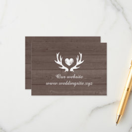 Hjort antler brun rustik, bakgrund bröllop tilläggskort