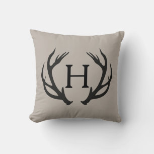 Hjort Antler Monogram Kudde