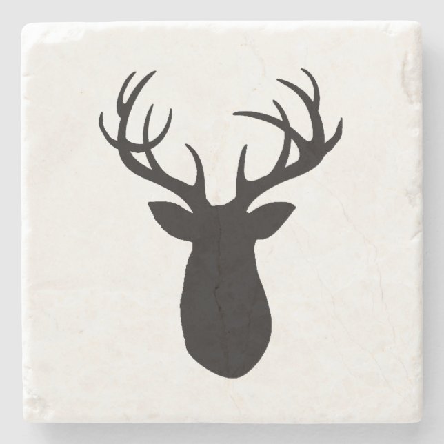 Hjort Antler Mountain Marble Stone Underlägg (Framsidan)