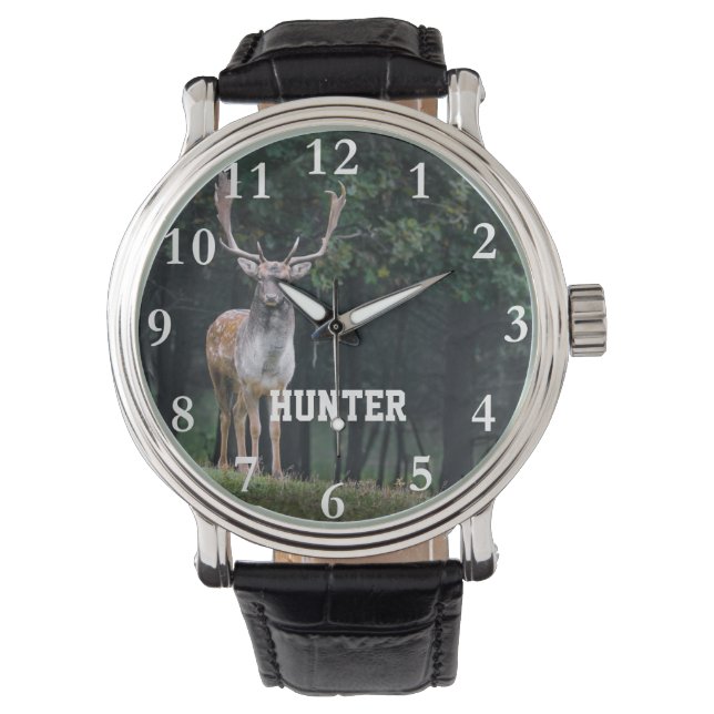 Hjort Antler Personlig Hunter Watch Armbandsur (Framsida)
