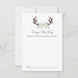 Hjort Antler Prayers for Baby Inbjudningar