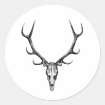 Hjort Antler Skeleton Skull Sticker