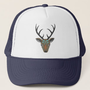 Hjort Antler Woodland Wildlife Modern Totem Hat Truckerkeps