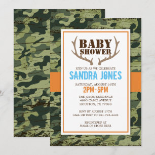Hjort Antlers Baby Shower-inbjudan Inbjudningar