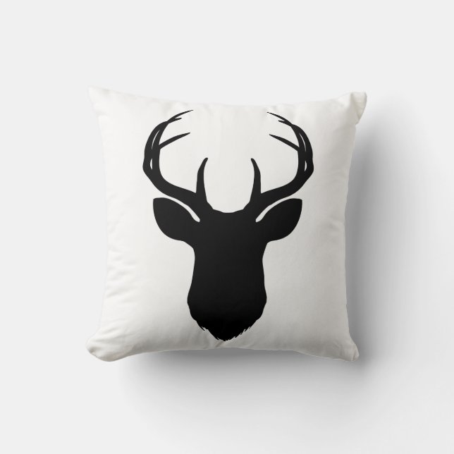 Hjort Antlers Buck Rustic Land Farmhouse Minimum Kudde (Framsida)