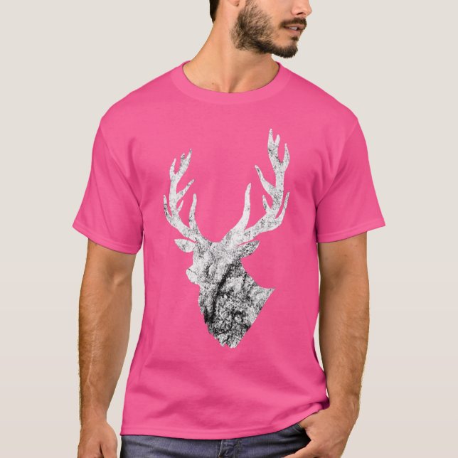 Hjort Antlers Hunter Hunting Season Hjort Hunting  T Shirt (Framsida)