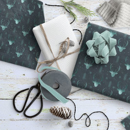 Hjort Antlers Pilar jul Mönster V2 Tl ID861 Presentpapper