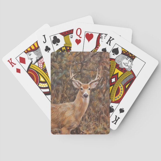 Hjort Antlers Vild Art Poker-spelkort Casinokort (Baksidan)