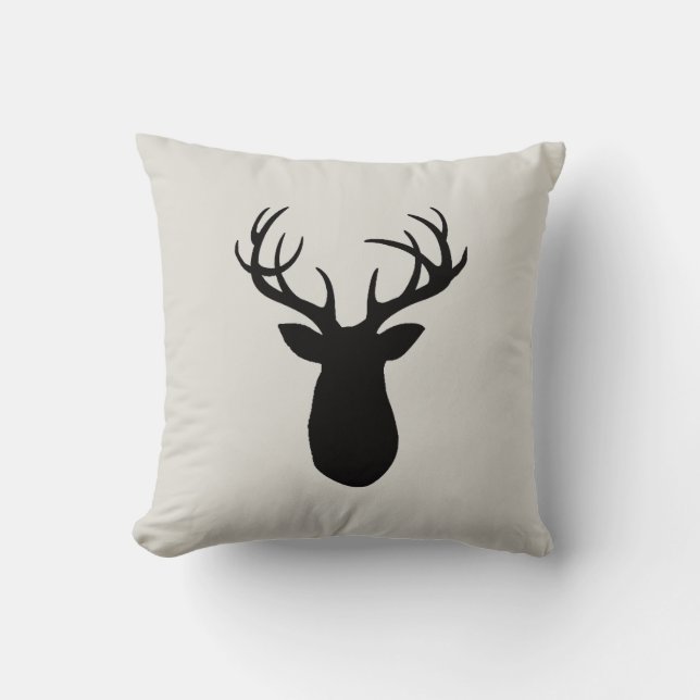 Hjort Antlers Wilderness Cabin Dekorativ kudde (Framsida)
