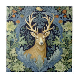 Hjort art nouveau kakelplatta