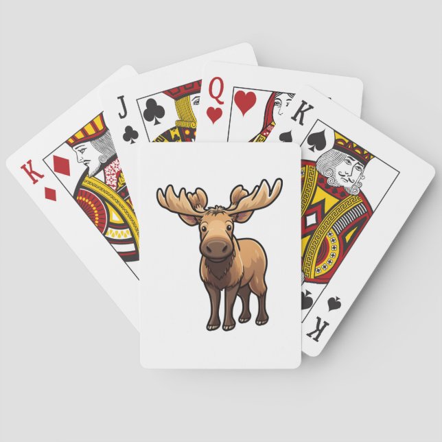 hjort av tecknad casinokort (Baksidan)