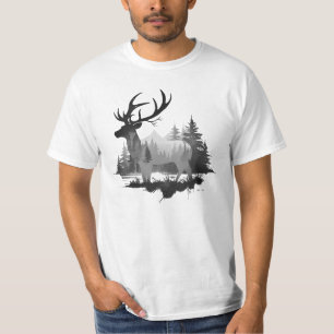 hjort av vild i skogen t shirt