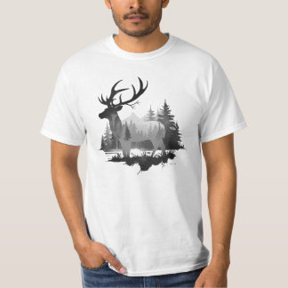 hjort av vild i skogen t shirt