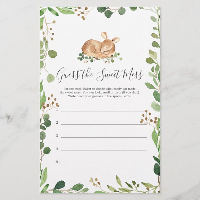 Hjort Baby Shower gissar att sötaren är  (Framsida)