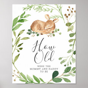 Hjort Baby Shower hur gammal de var Poster