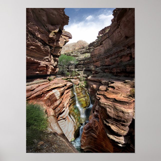 Hjort Bäck Narrows Waterfalls 2 - Grand Canyon Poster (Framsidan)