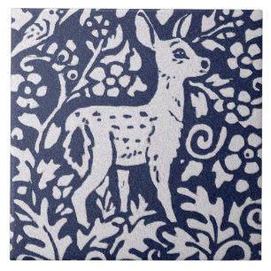 Hjort Blue Grått Granite Stone Woodland Animal Ar Kakelplatta