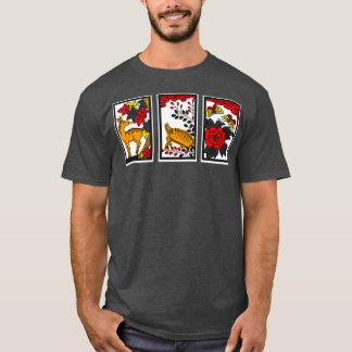 Hjort Boar Butterfly Hanafuda Hand Koi Koi T Shirt