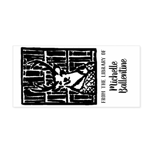Hjort bokskylt Frimärke Självfärgande Stämpel (Design)