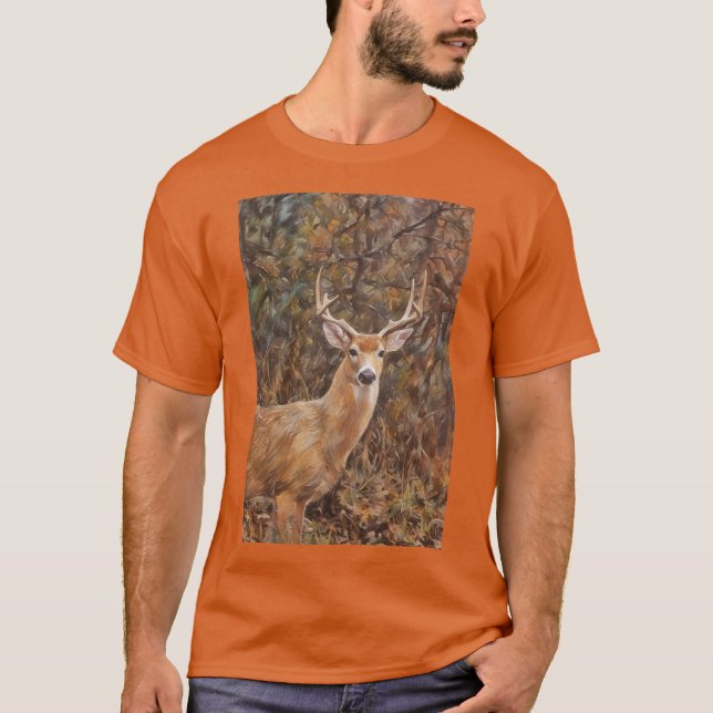 Hjort Buck Antlers T-Shirt (Framsida)