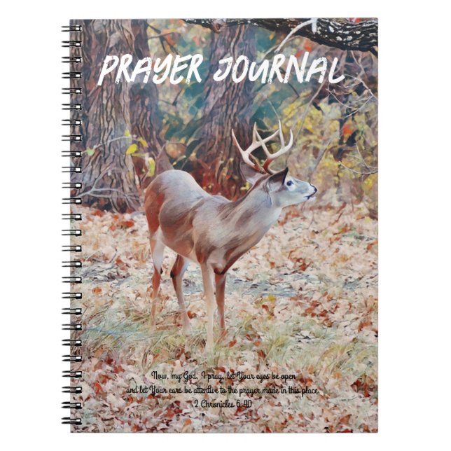 Hjort Buck Art Prayer Journal Anteckningsbok (Framsidan)