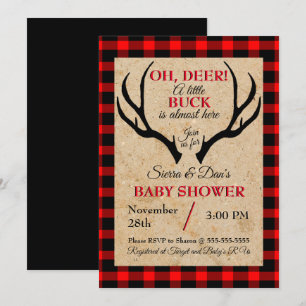 Hjort Buck Boy Shower Inbjudningar