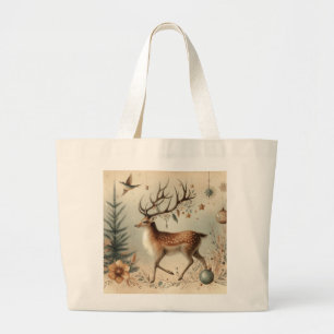 Hjort Buck Forest Scene-julklapp Jumbo Tygkasse