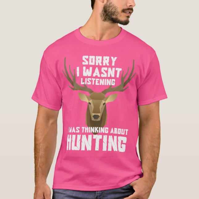 Hjort Buck Hunting T Shirt (Framsida)