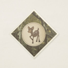 Hjort Camo Baby Shower Napkins Pappersservett
