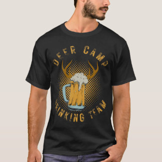Hjort Camp Drinking Team - Lustigt jakt T Shirt