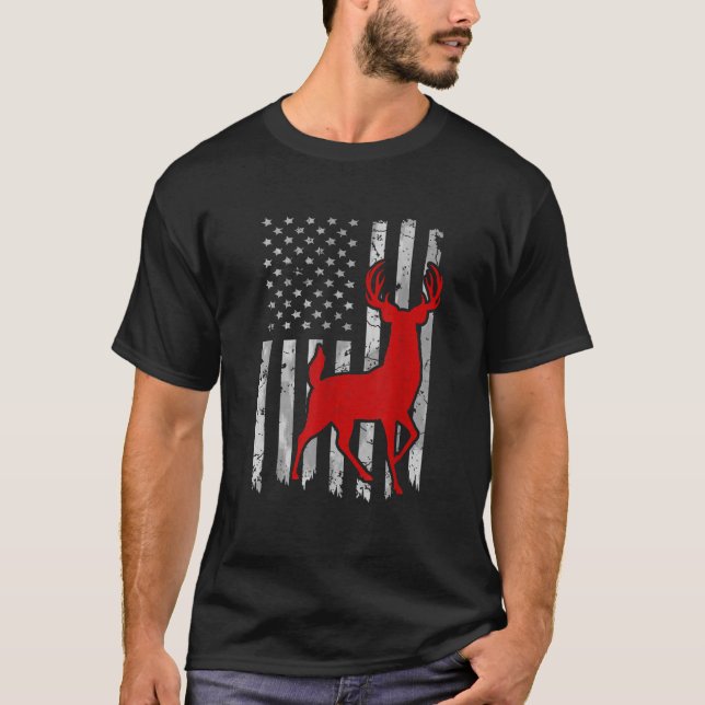 Hjort cross Hunter Whitetail Hunt Archery Bow Me T Shirt (Framsida)