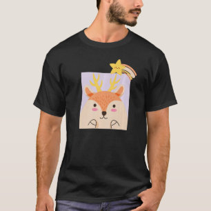 Hjort Cute Vilda djur Kids Children Kinderträdgård T Shirt