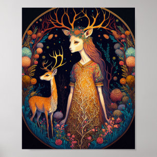 Hjort Dam Fantasy Art Poster