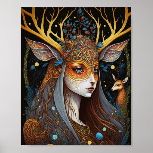 Hjort Dam Fantasy Art Poster