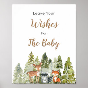 Hjort djur äventyr Camper Önskemål för Baby Poster