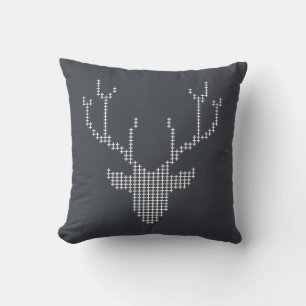 hjort djur geometrisk konst mosaik kudde