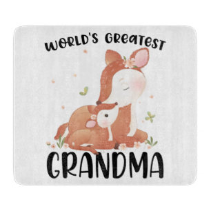 Hjort Doe and Fawn Världsmästare Grandma
