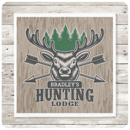 Hjort Elk Hunter ADD NAMN Bow Hunting Lodge Cabin Pappersservett