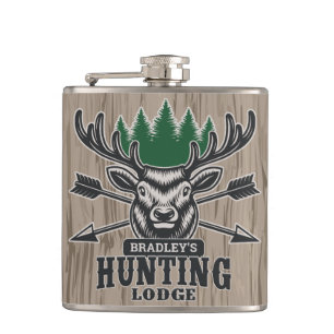 Hjort Elk Hunter LÄGG TILL NAMN Bow Hunting Lodge Fickplunta