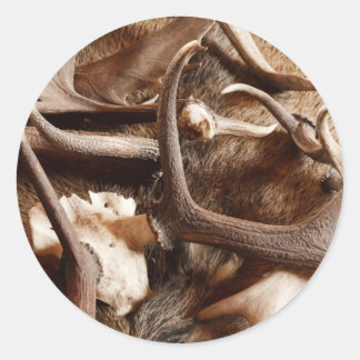 Hjort Elk Moose Antlers Hunting Gift Ideas Hunters Runt Klistermärke